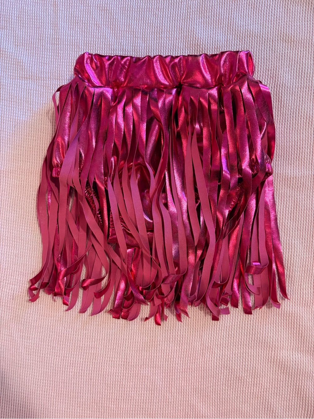 Baby girl Metallic Pink Fringe Mini Skirt
